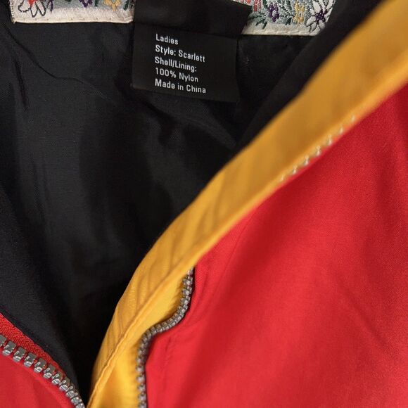 Obermeyer Jacket Womens Small Red Alpine Embroidered Ski Snow Mountain Retro 90s - Picture 15 of 16